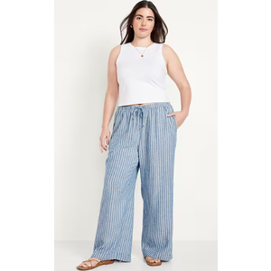 High-Waisted Linen-Blend Super Wide-Leg Pants | Old Navy, S High-Waisted Linen-Blend Super Wide-Leg Pants | Old Navy, S