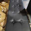 CASARIA Sofa with Storage 80x40x40cm Lid Foldable Collapsible Lining Sturdy Hallway Bedroom Chest Bed Sofa Upholstered Bench Black
