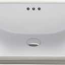 KRAUS Elavo 23-inch Rectangular Undermount White Porcelain Ceramic Bathroom Sink with Overflow, KCU-251