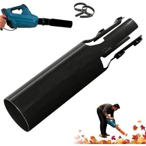 Leaf Blower Air Booster Attachment, Universal 2X High-Speed Cyclone Turbo Nozzle, Fits 2-4 Inch Round Nozzles, Airflow Amplifier for Lawn, Yard, Patio & Snow Cleaning (Black)