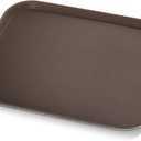 New Star Foodservice Non-Slip Tray, Brown, 14x18-Inch