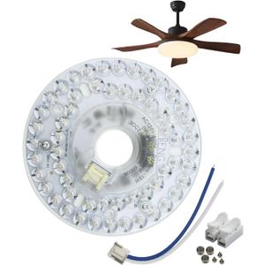 4.92'' LED Ceiling Fan Light Retrofit Kit, 18W Flush Mount Ceiling Light Replacement, 3CCT (3000K/4000K/6000K) Dimmable, for Hampton Bay, Harbor Breeze, Flush Mount Ceiling Lights