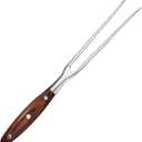Heavy Duty Stainless Steel Carving Fork 11.6 Inch BBQ Meat Fork & Serving Fork for Cooking Roasting Meat Shredding (Wood Handle)