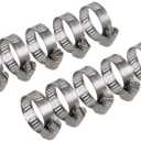 Precision Brand - 33040 M6S Micro Seal, Miniature All Stainless Worm Gear Hose Clamp, 5/16" - 7/8" (Pack of 8) (5/16 inches)
