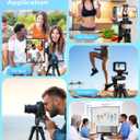 MACTREM iPhone iPad Tripod Stand, 67" Phone Tripod for iPad Tablet Camera with 2 in1 Holder Remote Carry Bag, Aluminum Extendable iPhone Stand for Video Recording/Selfies/Live Stream/Vlogging