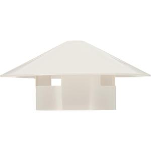 PATIKIL 3" Chimney Cap, Roof Vent Cap Cowl Rain Cover PVC Round Chimney Mushroom Shaped Air Vent Cover for Fireplace Exhaust Exterior Stove Pipe, White