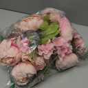 Mkono Peonies Artificial Flowers, 2 Packs 13 Stems Faux Peony Flowers Real Touch Fake Silk Bouquet for Arrangements Dining Table Centerpieces for Kitchen Bridal Wedding Party (2, Spring Light Pink)