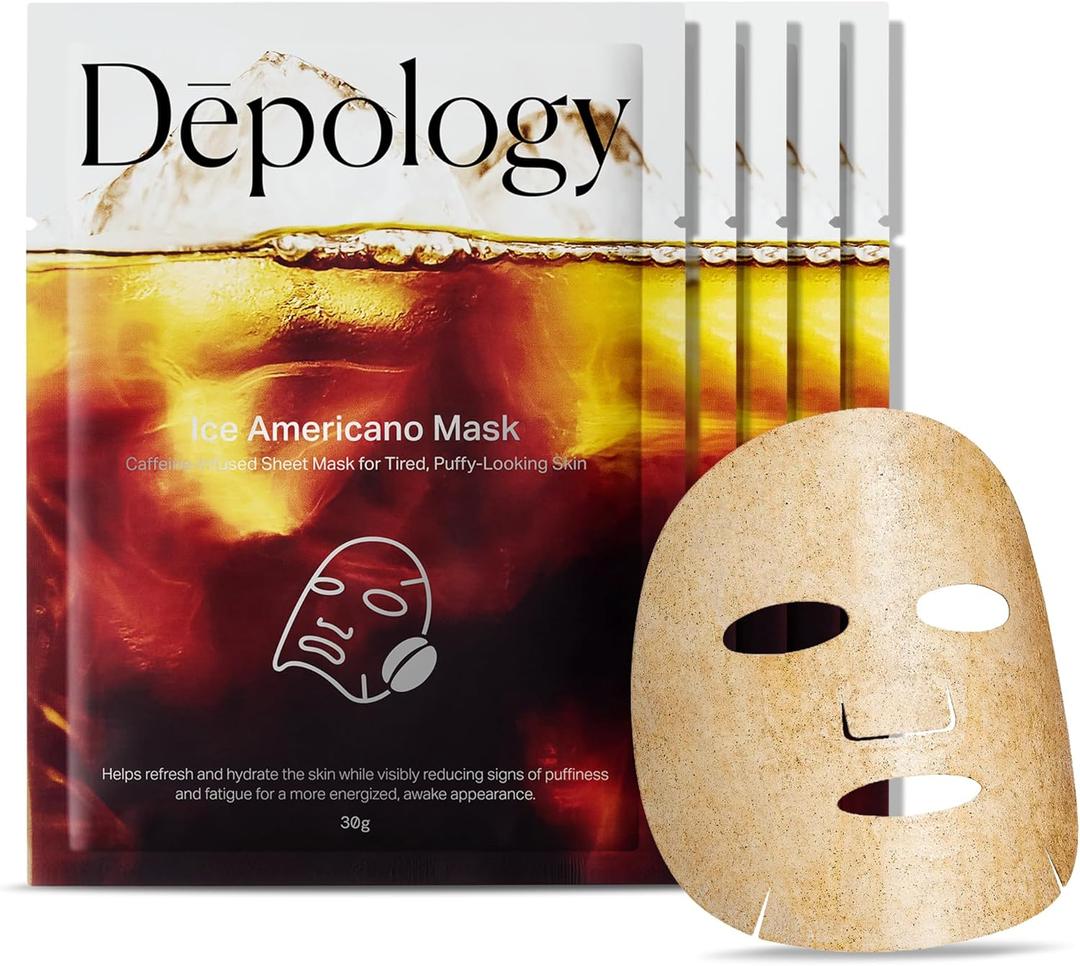 Caffeine Face Mask Patches with Niacinamide, Peptides & Horse Chestnut  Hydrogel Sheet Mask for De-Puffing, Brightening & Refreshing Tired Skin