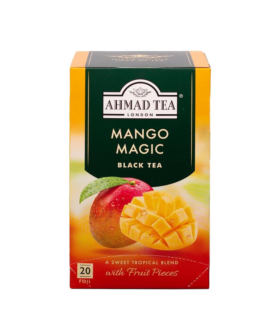 6 x Ahmad Teas - Mango Black Tea 1.4oz - 20 Tea Bags (EXP 05/24/26)