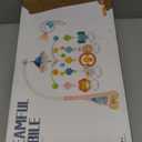 Baby Musical Crib Mobile with Night Lights and Relaxing Music,Hanging Rotating Animals Rattles,Stars Projection,Remote Control,for Boy Girl Newborn Baby Toys Pink