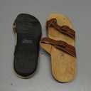 Athlefit Orthopedic Sandals for Women with Arch Support Adjustable Comfort Walking Orthotic Flip Flops, 7, Tan