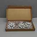 KHJCXS Metal Wall Art Modern Minimalist Metal Flowers Indoor Decor Horizontal Wall Art Iron Artwork,for Over Door,Bedroom,Living Room,Kitchen,Office Scroll Decor (White)