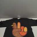 Peace Sign Turkey Hand Cool Thanksgiving Hippie Men Women T-Shirt, Size-S