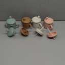 Upgrade Stainless Steel Baby Sippy Cups, 7.4 Oz Spill Proof Toddler Straw Cups, 3 Stages Training Cup for Toddlers 1-3 Year, Kid Cups with Silicone Sheel and Straws, 4 Colors (Pink+Green+Beige+Brown)