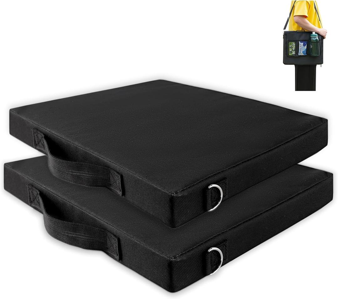 2 Pack Stadium Seat Cushions, Bleacher Seat Cushion, Portable and Extra Thick Stadium Cushion, Bleacher Cushions for Any Outdoor Events Use