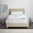 4" SealyChill Gel + Comfort Memory Foam Mattress Topper with Pillowtop Washable Allergen Resistant Cover, Full White