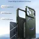 ESR for iPhone 17 Pro Max Phone Case with Stand, 23ft Military-Grade Drop Protection with Camera Control, Shock-Absorbing Rugged Cover, Compatible with MagSafe Accessories, Cyber Series, Green