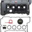 MITZONE Cylinder Head Valve Cover Compatible for 2007-2015 Mini Cooper Base R55-R61 non-S N16/N12 1.6L Replace 11127646554