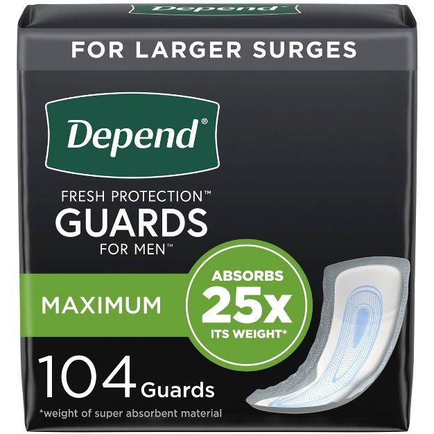 Depend Guards/Incontinence Bladder Control Pads for Men - Maximum Absorbency