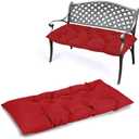 Indoor/ Outdoor Bench Cushion, Swing Cushion, 2/ 3 seat Thick Outdoor Garden Bench Seat Cushion Backrest Waterproof Bench Pad (59 X 19.6 in, Red)
