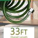 Recoil Air Hose, 33ft Air Compressor Hose, 3/8" External Diameter with Bend Restrictor, Only with Threaded Connector