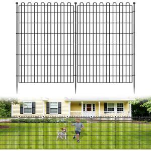 5 Panels No Dig Decorative Garden Fence for Yard, 48 in(H) X 13.13 ft(L) Animal Barrier Fencing for Outdoor Dog, Metal Portable Garden Fences for Borders, Pets, Landscape, Temporary Fence