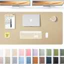 YSAGi Leather Desk Pad Protector, Office Desk Mat, Large Mouse Pad, Non-Slip PU Leather Desk Blotter, Laptop Desk Pad, Waterproof Desk Writing Pad for Office and Home (Gold,47.2" x 23.6")
