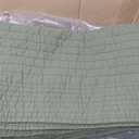 palassio Striped Olive Green 100% Cotton Quilt California Cal King Size Bedding Sets, Oversized Lightweight Channel Pick Stitch Textured Bedspread Soft Farmhouse Coverlet for All Season, 2 Shams
