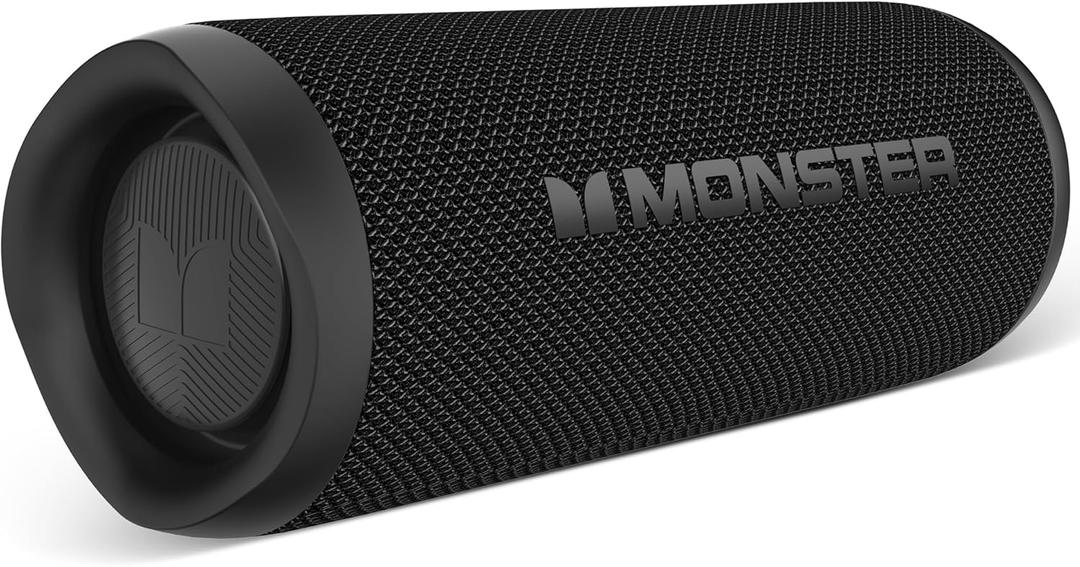 Monster Bluetooth Speaker, Wireless Portable Outdoor Bluetooth Speakers, 60W True Wireless Stereo IPX8 Waterproof, Dual PairingBluetooth 5.4 Built-in Mic, Outdoor Speaker (Deep Black)