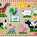 Melissa & Doug Farm Animals Sound Puzzle - Wooden Peg Puzzle with Sound Effects (2  Pack)