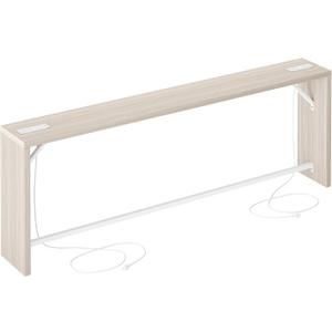 TIQLAB Sofa Table, 79''L x 9.1''W (1.2'' Thickness) Long Console Table Behind Couch, Entryway Table with Angled Metal Frame, Industrial Console Table, Light Walnut, 79''l X 9.1''w X 31.5''h