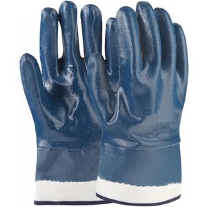 Nitrile Coated Work Gloves for Men Chemical and Oil Resistant Gloves Wide Cuff Ideal for Petrochemical