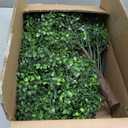 27.5" Artificial Boxwood Topiary Ball Tree, Set of 2 Fake Bushes Shrubs with Ground Spike, UV Resistant Faux Evergreen Boxwood Trees for Front Porch Planters Outdoor Garden Decor