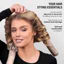 Jumbo Heatless Hair Curler Set-Satin Heatless Curls Overnight, Jumbo Curling Rod Headband, No Heat Curlers To Sleep in (Beige)