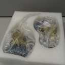 2pcs Swan Statues Couple's Home Decorations for Living Room Decor and Accessories, Sculptures Home Decor for Coffee Table, Book Shelf Decor Accents (Blue)