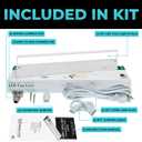 LED Under Cabinet Lighting Hardwired - Linkable Undercabinet Lights for Kitchen - 3CCT 18 Inch White Finish - Undercounter Dimmable Plug in Light or Hard Wired - Under Counter Fixture Direct Wire