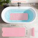 Anti-Slip Bathtub Shower mat, 39.315.7 inchApproximately 100  40cm Soft Oversized Machine Washable Non-Slip Bathtub mat with Drainage Holes, Bathroom Floor Suction Cup.1-Opaque Pink