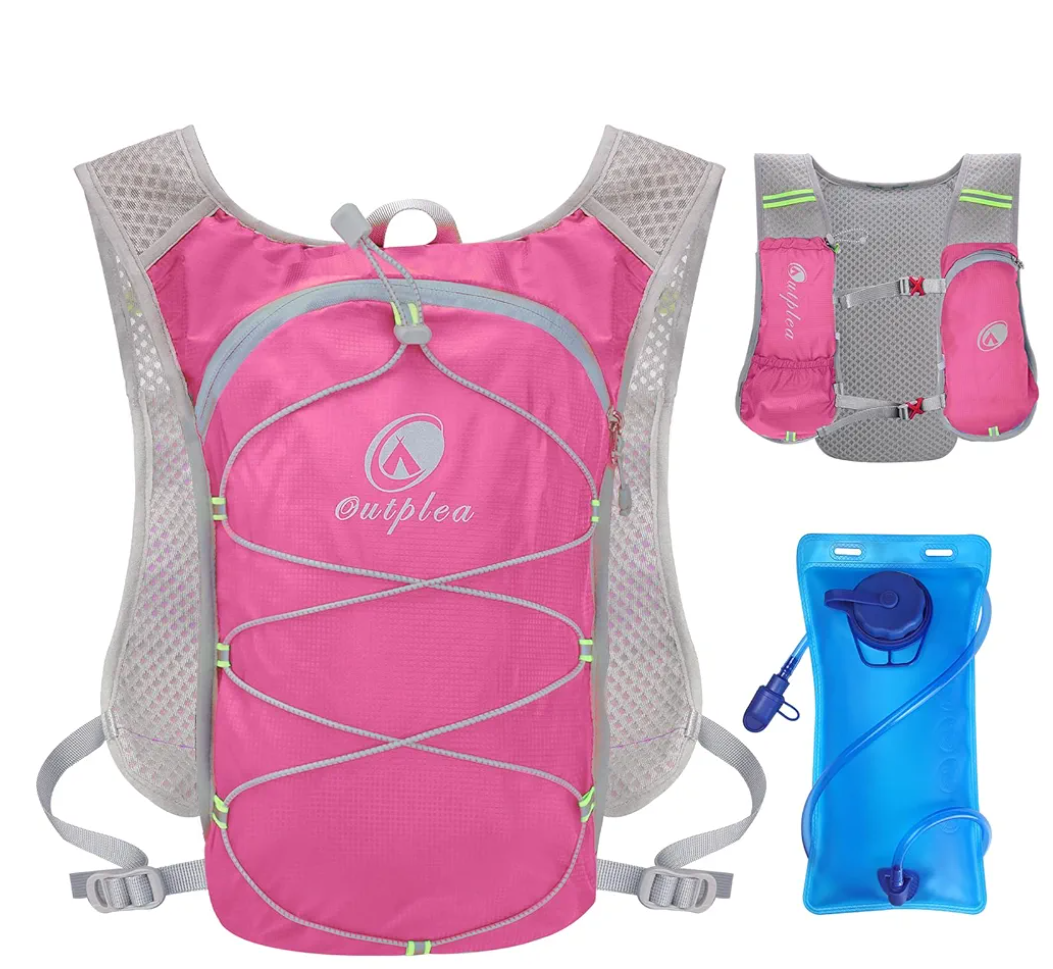 Small Water Backpack, Festival Hydration Vest, Hydro Pack with 2L Water Bladder, Lightweight Hydropack Running Water Vest for Women Men Runners Hiking Camping Biking Climbing