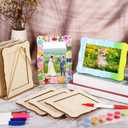 Foilswirl 20 Pieces Wooden Picture Frames 4'' x 6'' Unfinished Wood Photos Frames for Crafts DIY Painting Art for Wedding Graduation Birthday Party