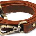 Full Grain Leather Replacement Strap for Handbags, Purses, Crossbody Bags, & Laptop Cases | Adjustable Shoulder Strap with Swivel Clasps | Brown, 0.6 in. Wide