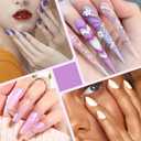 Acrylic Nail Brush Size 20, 100% Pure Kolinsky Nail Brush for Acrylic Application, Professional Nail Extension Manicure Tool Nail Drawing Pen for DIY Home Salon(Purple)