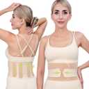 Back Brace for Men Lower Back, Ultra-Thin Back Support for Women, Lightweight Breathable Lumbar Support Pain Relief for Sciatica, Scoliosis, Herniated Disc (M) (Beige)