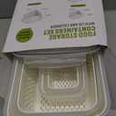 5-Pack Fruit Storage Containers for Fridge with Removable Colanders, 4 in 1 Produce Storage Containers with Lids, Leakproof Fridge Organizer Bins for Salad Berry Lettuce Vegetables Meat Keeper Fresh