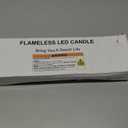 Homemory Rechargeable Flameless Taper Candles, Real Waxy LED Candlesticks Flickering, Battery Operated Candles with Remote Timer, 9.6 Inches for Home Wedding Christmas Decor, 6 Pcs, Ivory