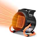 VEVOR Greenhouse Heater, 1500W PTC Fast Heating With Overheat Protection, 3-Speed Setting Small Grow Tent Fan, Electric Portable for Green House, Flower Room, Workplace