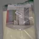 AmazerBath Plastic Shower Curtain Liner, 72 x 72 Inches EVA 8G Heavy Duty Beige Waterproof Weighted Thick Bathroom Curtain with 3 Clear Weights and 12 Rustproof Grommet Holes