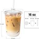 [100 Sets - 16oz Round Bottom Clear Plastic Cups with Lids and Straws, Disposable Iced Coffee Cups with Lids To Go Cold Drink Cups for Smoothies, Juices, Party Catering