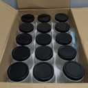 Mcupper Glass Mason Jars with Black Lids 16 oz - 15 Pack Regular Mouth Canning Jars for Food Storage, Meal Prep, Overnight Oats, DIY Crafts - Includes 22 Stickers & Brush