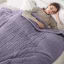 Full Size Heated Blanket, Electric Heated Blanket with 6 Heating Levels & 1-10 Hours Adjustable Timer, Ultra Soft and Thick Washable Full Electric Blanket for Bed, 72"X84", Gray Violet (FULL-72x84, A-gray Violet)