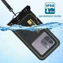 2 x Waterproof Phone Pouch 7.2'', IPX8 Floating Underwater Cellphone Dry Bag Case Holder for iPhone 15 14 13 12 11 Pro Max XS Plus X Samsung, Phone Protector for Vacation Beach Swimming Surfing Skiing